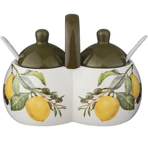 Lefard Банка 2 Секции Agness Лемон Три 17*10*13 См / 2х320 Мл 358-1788