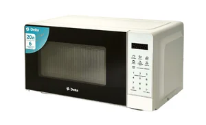 DELTA Микроволновая печь 700 Вт, 20 л DL-90L20 белая, LED-дисплей, 6 автопрограмм