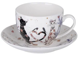 Lefard Чайная Пара Лавандовые Коты 275 Мл 425-171