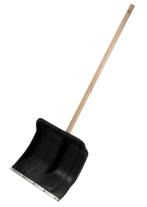 Mallony Лопата снег. пласт.500х375 (в сборе с оцинк. планкой, с дер. чер. 1с.), Вьюга №2 183778-SK