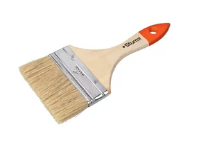 Sturm Кисть плоская Практик 4" (100мм), натур. щетина, деревянная ручка, PROMO 9040-21-100SP