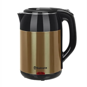 SAKURA Электрический чайник 1,8л черн/коричневый металлик SA-2168MGL