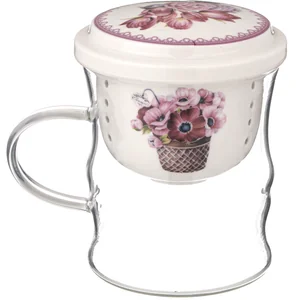 Lefard Кружка Стеклянная С Фарфоровым Ситом 420 Мл 87-332