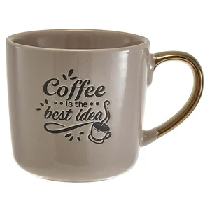 ROSARIO Кружка 400 мл Coffee is the best idea Ф11-084L1 бежевый