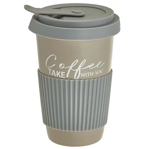 ROSARIO Стакан с крышкой 450 мл Coffee Ф11-093L1 серый