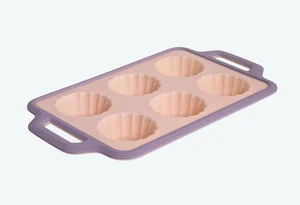 ATTRIBUTE Форма для выпечки мини кексов AURORA 6шт 34x19,5x3cм силиконовая с металлической рамкой ABA111