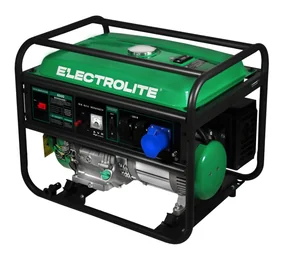 ELECTROLITE Генератор бенз. 6500  (5.0-6.0 кВт,ручной стартер, двиг. 389 куб.см, бак 25л, вес 80 кг)