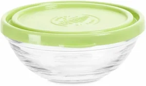 Duralex Салатник FRESHBOX 310Мл 12см круглый с зелёной крышкой 9115AM12A1111