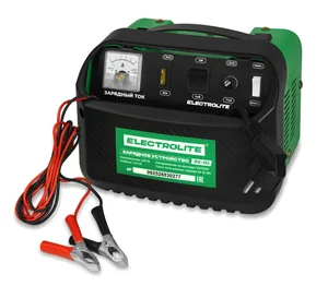 ELECTROLITE Зарядное устройство ЗУ-10 (Вых. напр.-6/12В, Зар. ток-3,5/5А, Ёмкость АКБ-15-60Ач, Вес-3,3кг)
