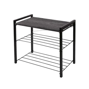 НИКА Этажерка с сиденьем ЭКТ3-60Л/ЯЧ ясень черный/матовый черный