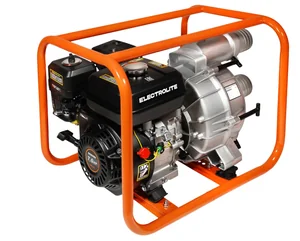 ELECTROLITE Мотопомпа WВ-80 (для грязной воды, двигатель 7л.с., 80мм, 1300л/мин, глубина всасывания 8м., макс. напор 30м., вес 32кг.) )