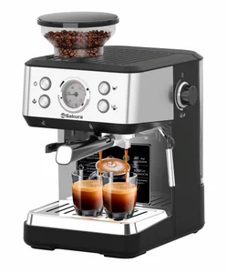 Sakura Кофемашина SA-6122 рожк 1,6л 20бар 1050Вт со встроенной кофемолкой