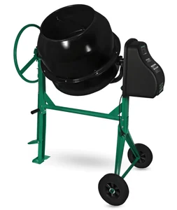 ELECTROLITE Бетоносмеситель БМ-185П ((объем 185/138 л, мощность 1000Вт, сеть 220В/50Гц, фиксация барабана педалью, резиновые колеса, венец чугун, разборный подшипник,вес 60кг)