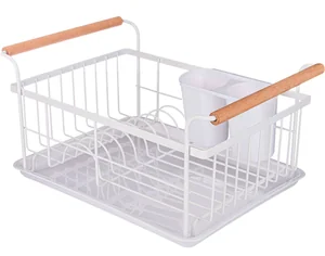 Lefard Сушилка Для Посуды С Деревянными Ручками Белая 36*26*16,5 См 917-100