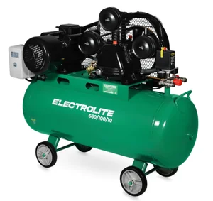 ELECTROLITE Компрессор 660/100/10 (660л/мин, 3кВт, 4л.с., 220В, 10атм, ресивер 100л, ф поршня 65мм*3)