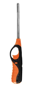 Mallony Зажигалка газовая BBQ ECOS 88С-O, с газом, с защитой от ветра (чёрная с оранжевым) 157824-SK