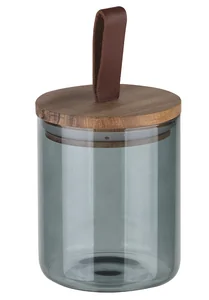 Leonord Банка для сыпучих продуктов ALBERO DI MARMO, 450 мл, из цветного стек, с кр. из мрам.дер.