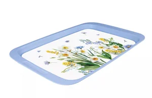 ПОЛИМЕРБЫТ Поднос 43*26 см малый Весенний сад 10125