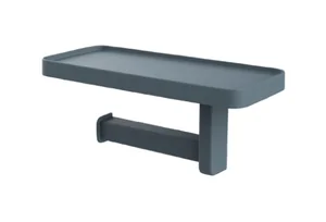 ПОЛИМЕРБЫТ Держатель для туалетной бумаги с полочкой серый 06205