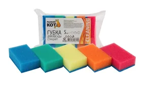 Mallony Губка д/посуды Рыжий кот Стандарт (5 шт) 310218-SK