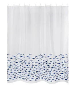 Mallony Занавеска для ванной Рыбы половина SC-PE-01. 108995-SK