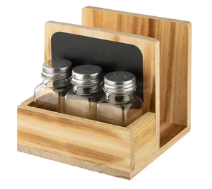 MALLONY Набор для сервировки из 4 пред-в, INSALATO: 3 ёмкости для специй, подставка-держатель для салфеток 110657-SK