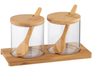 MALLONY Набор из 2 банок для сыпучих продуктов, Bambu 109035-SK