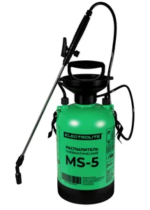 ELECTROLITE Опрыскиватель пневм. MS-5(бак 5л,0,8л/мин, макс. расп. 3м, дл.шланга 1м)