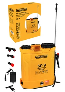 PARTNER Опрыскиватель акк. FOR GARDEN SP 9 (Бак 9л, Произв.-3,6л/мин, давление 0,15-0,4Мпа, акб 12В/8Ач)