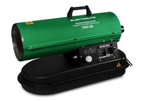 ELECTROLITE Пушка дизельная TPD-20 (Прямой нагрев, 20кВт, об.бака 12л, уров.шума50Дб, расх.возд. 600куб.м/ч)