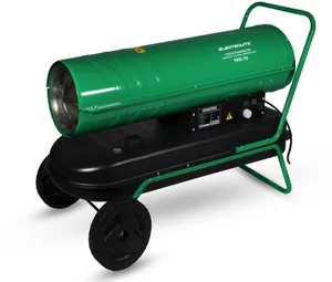 ELECTROLITE Пушка дизельная TPD-70 (Прям. нагрев. 70кВт, произ.-1500м³, площ. обог.-900м², расх. топ.-4,7л, об. бака-56л, потр.мощ.-290Вт, 220В)