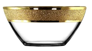 ГУСЬ ХРУСТАЛЬНЫЙ Набор салатников 2шт. Золотой карат KAV23-1425/S/O/2