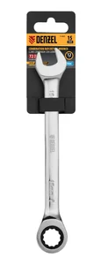 Denzel Ключ комбинированный, с трещеткой, 15 мм 7714808