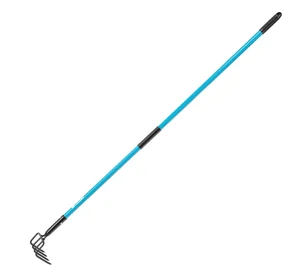 Palisad Рыхлитель четырехзубый стальной, 120х1505 мм, фибергласовый черенок, ПВХ накладка, LUXE 62398