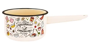 Appetite Ковш эмал 1,5л цил без/кр Приятного аппетита 1с42с