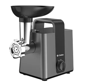 DELTA Мясорубка электрическая 2000 Вт DELTA DL-6107M серая с черным