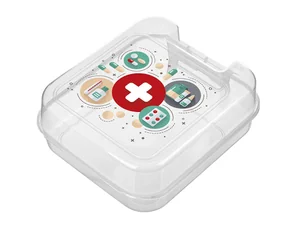 DELTA Аптечка Tule 260x230x100мм с декором (бесцветный) 221332201/00