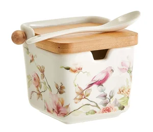 BEATRIX Банка для сыпучих продуктов  с ложкой 300 мл Птички МЛ129Q