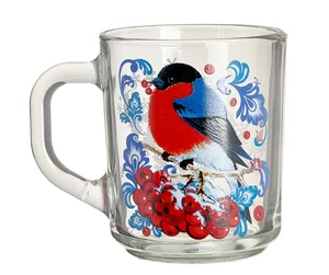 ДЕКОСТЕК Кружка для чая 200 мл Снегири на рябине 335-Д