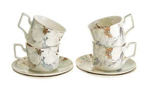 BEATRIX Чайный набор 8 предметов Серебристый цветок МЛ134P/4