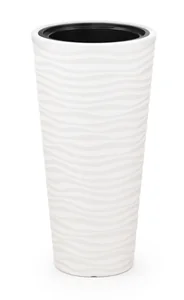 АЛЬТЕРНАТИВА Кашпо 43л со вставкой 10л ОАЗИС М8078 белый