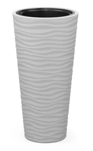 АЛЬТЕРНАТИВА Кашпо 63л со вставкой 13л ОАЗИС М8082 серый