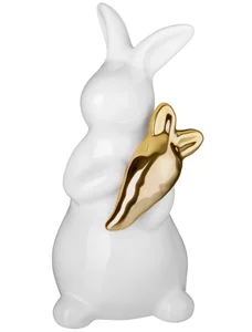 Lefard Фигурка КРОЛИК С МОРКОВКОЙ 6.3*6.3*12.1 см. 146-2269