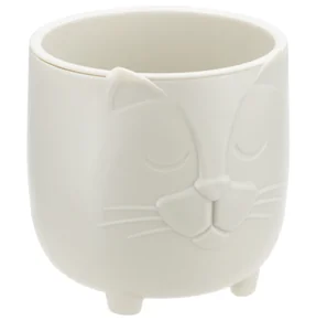 М-ПЛАСТИКА Кашпо БАСЯ 0,65 литров БЕЛЫЙ РОТАНГ М 3074