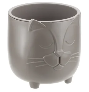 М-ПЛАСТИКА Кашпо БАСЯ 0,65 литров ФРАНЦУЗСКИЙ СЕРЫЙ М 3074