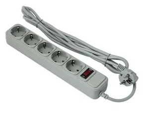 Exegate Сетевой фильтр EX221189RUS SP-5-5G (5 розеток, 5м, евровилка, серый)