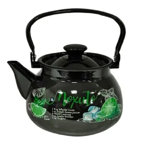 КМК Эмалированный чайник 3,0л. 42115-123/6-У1.Мохито (черный)