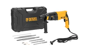 Denzel Перфоратор электрический RHB-800-26, SDS-plus, 800 Вт, 3 Дж, 4 реж. 26609
