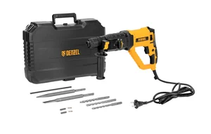 Denzel Перфоратор электрический RHB-1050-30, SDS-plus, 1050 Вт, 3,4 Дж, 4 реж. 26611