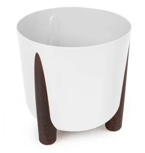 АЛЬТЕРНАТИВА Кашпо на ножках 21 л с дренажной вставкой ЖАРДИН М9127 белый